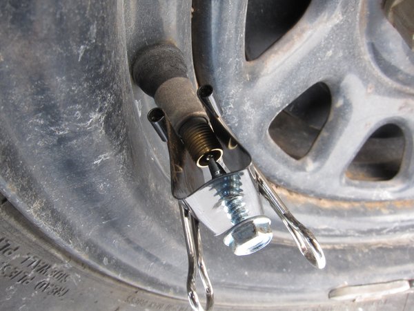 Airing down with a binder clip