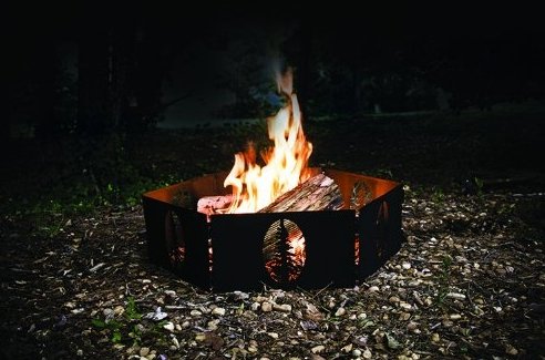 folding portable fire ring