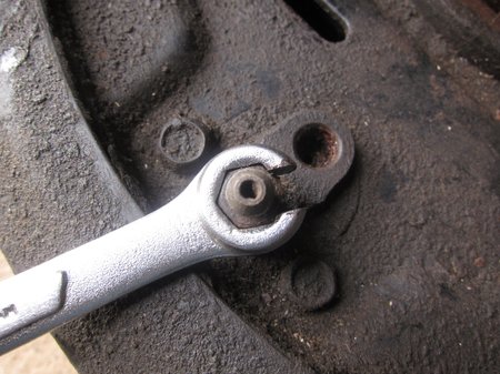 10mm flare nut wrench on brake bleeder