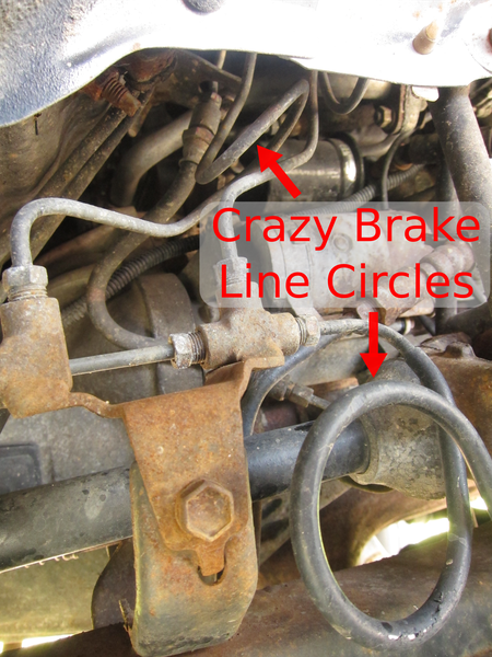 toyota brake hard line flex circles