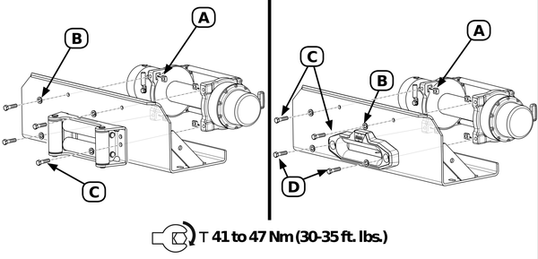 Warn M8000 Foot Forward Winch Installation