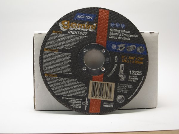 Angle grinder cutoff wheel with 7/8" arbor