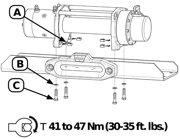Warn M8000 Foot Down Winch Installation