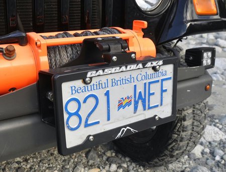 aluminum winch license plate mount by flipster